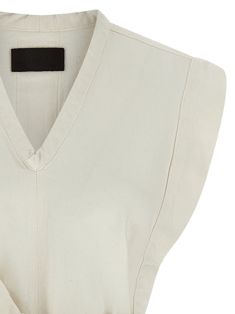 Veste sans manches Lemaire en coton blanc