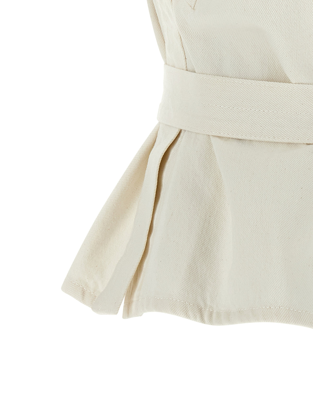 Veste sans manches Lemaire en coton blanc