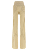 Pantalon évasé Rick Owens en soie beige