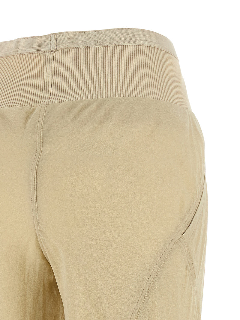 Pantalon évasé Rick Owens en soie beige