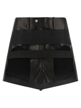 Rick Owens Black Calfskin Long Skirt