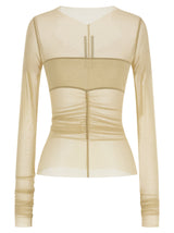Rick Owens Temple Beige Nylon Shirt for Women