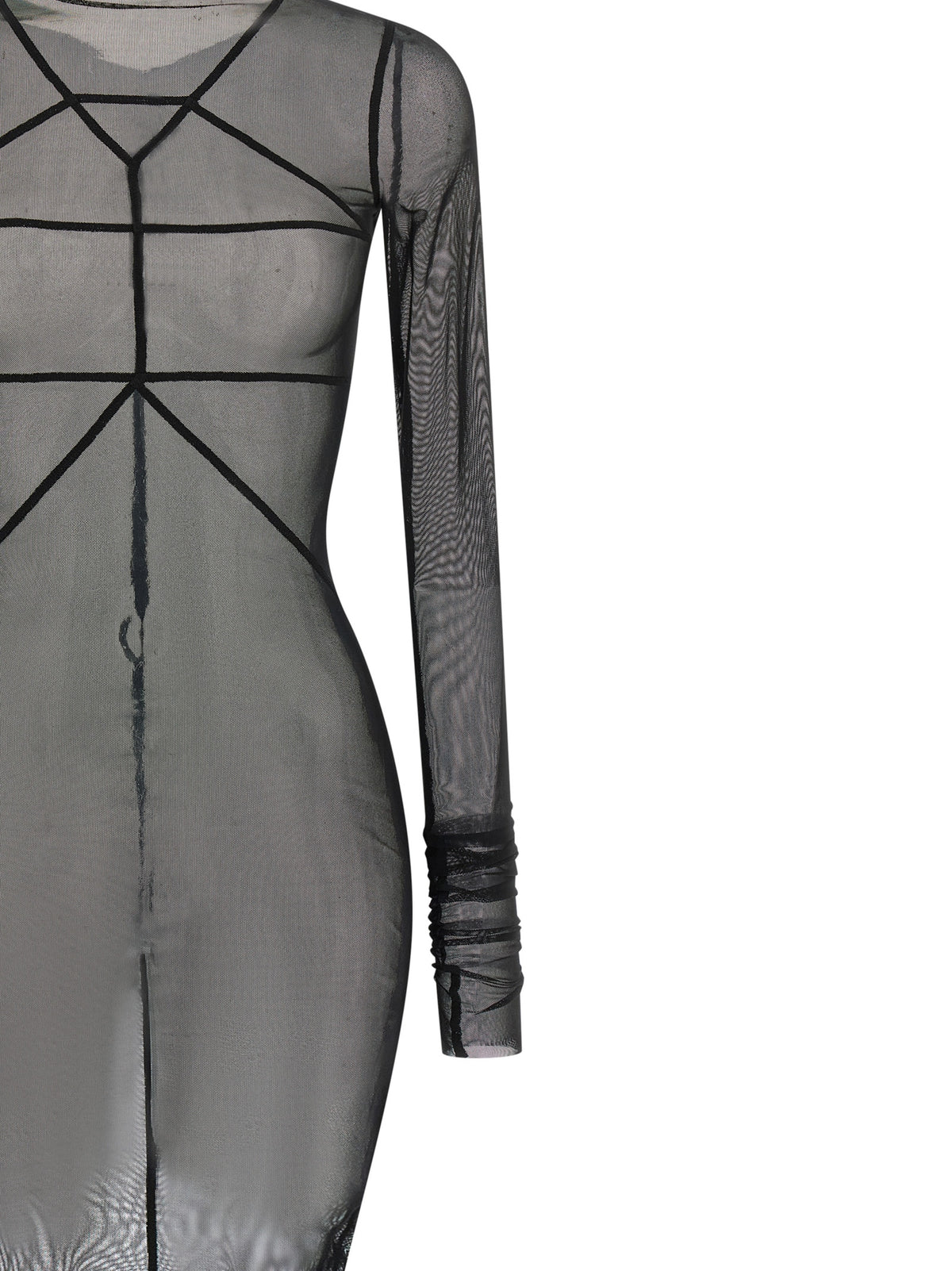 Robe longue en nylon noir Rick Owens