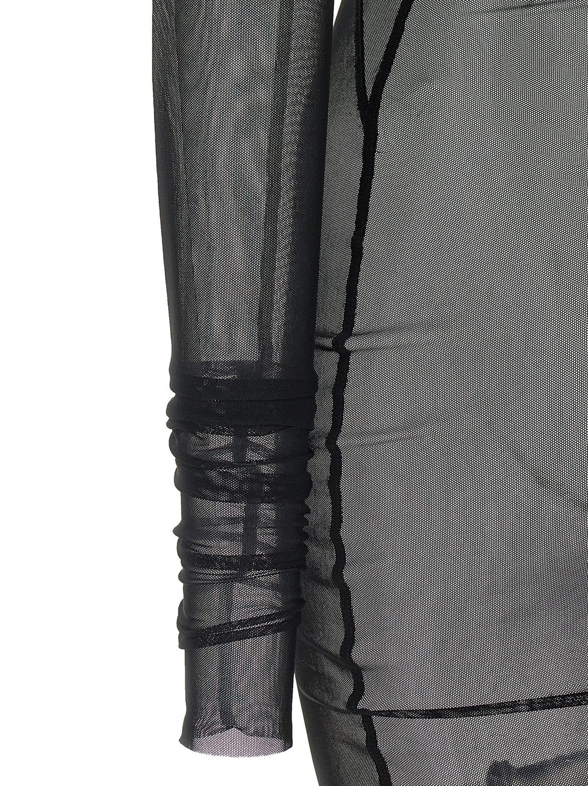 Robe longue en nylon noir Rick Owens