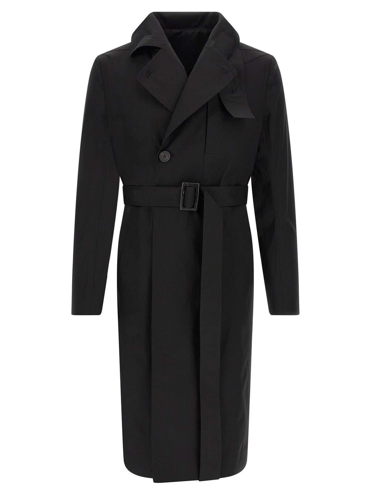 Manteau en coton noir Rick Owens