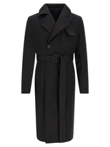 Manteau en coton noir Rick Owens