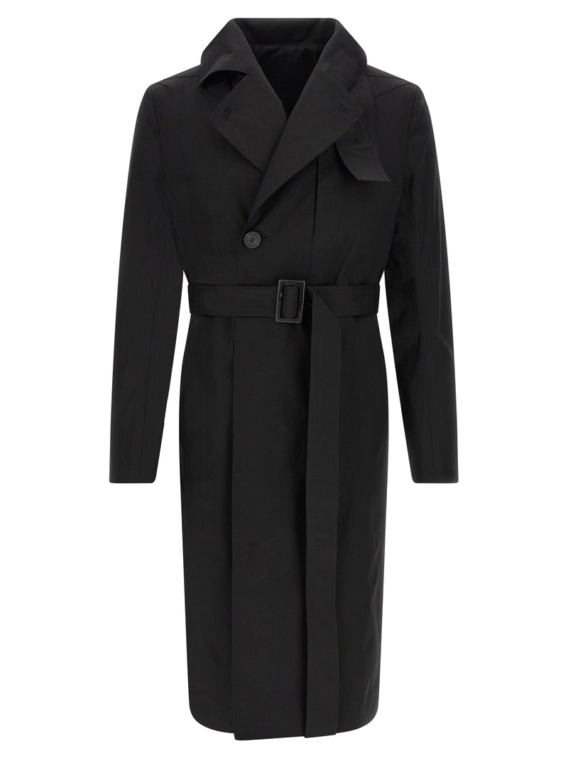 Manteau en coton noir Rick Owens