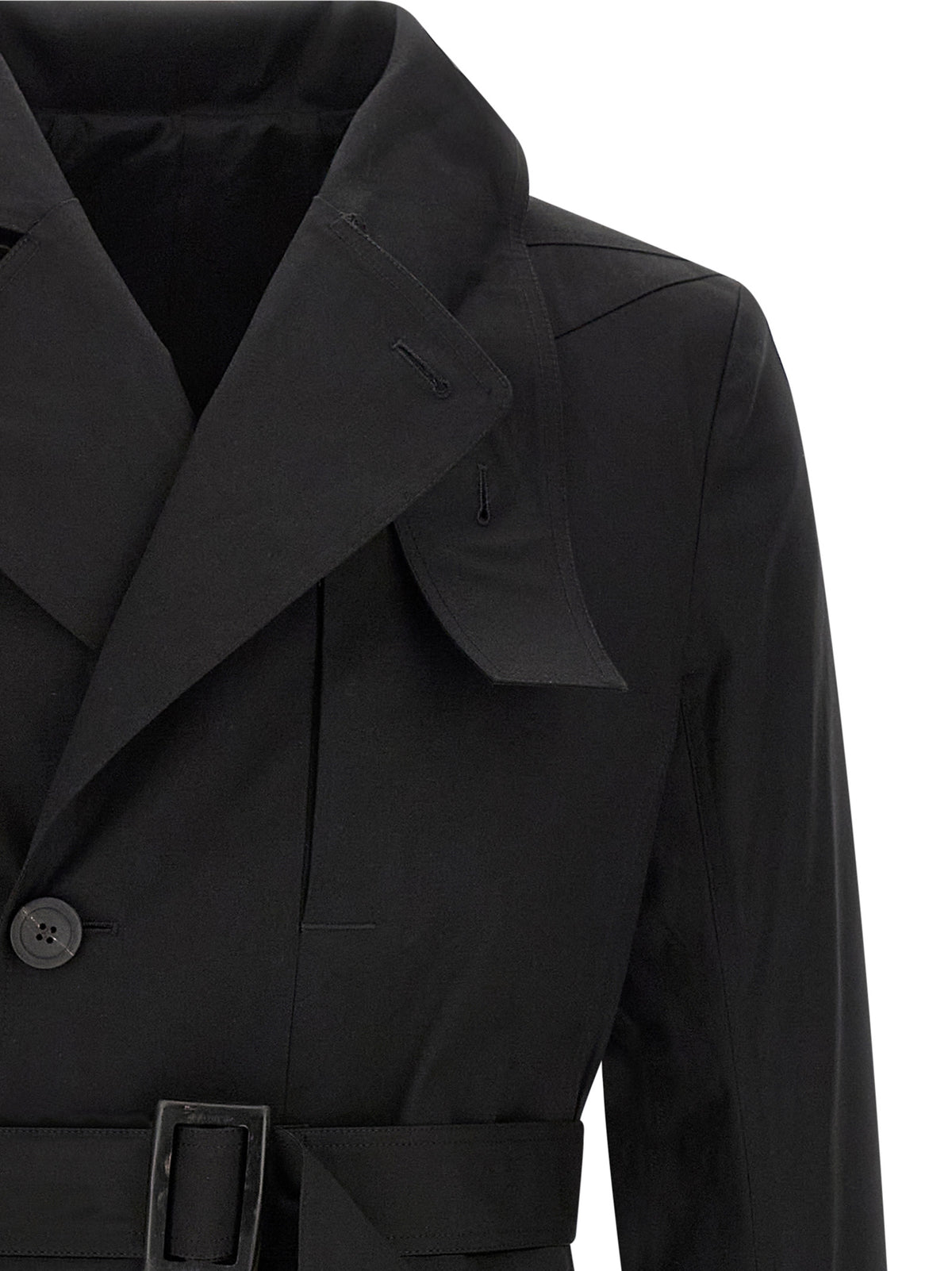Manteau en coton noir Rick Owens