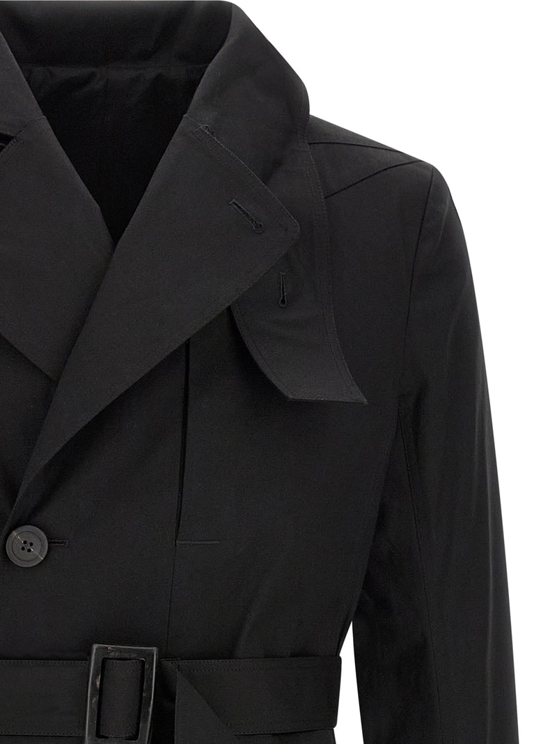 Manteau en coton noir Rick Owens