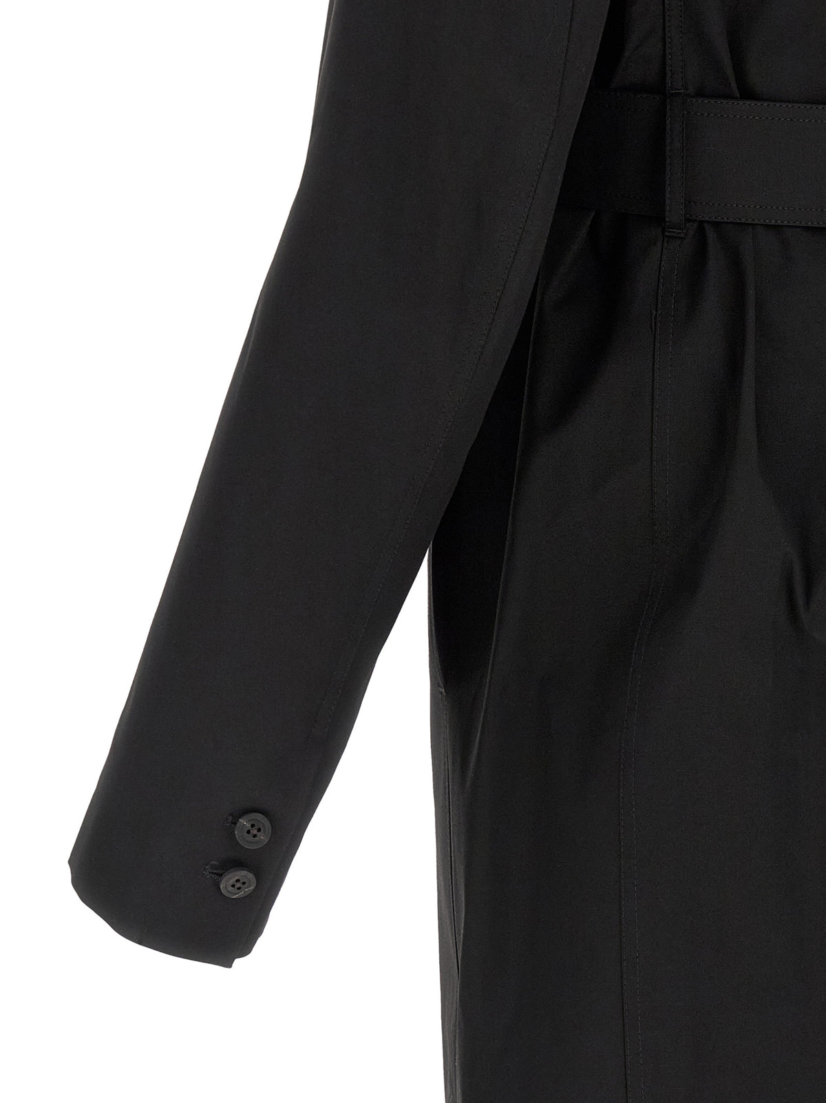 Manteau en coton noir Rick Owens