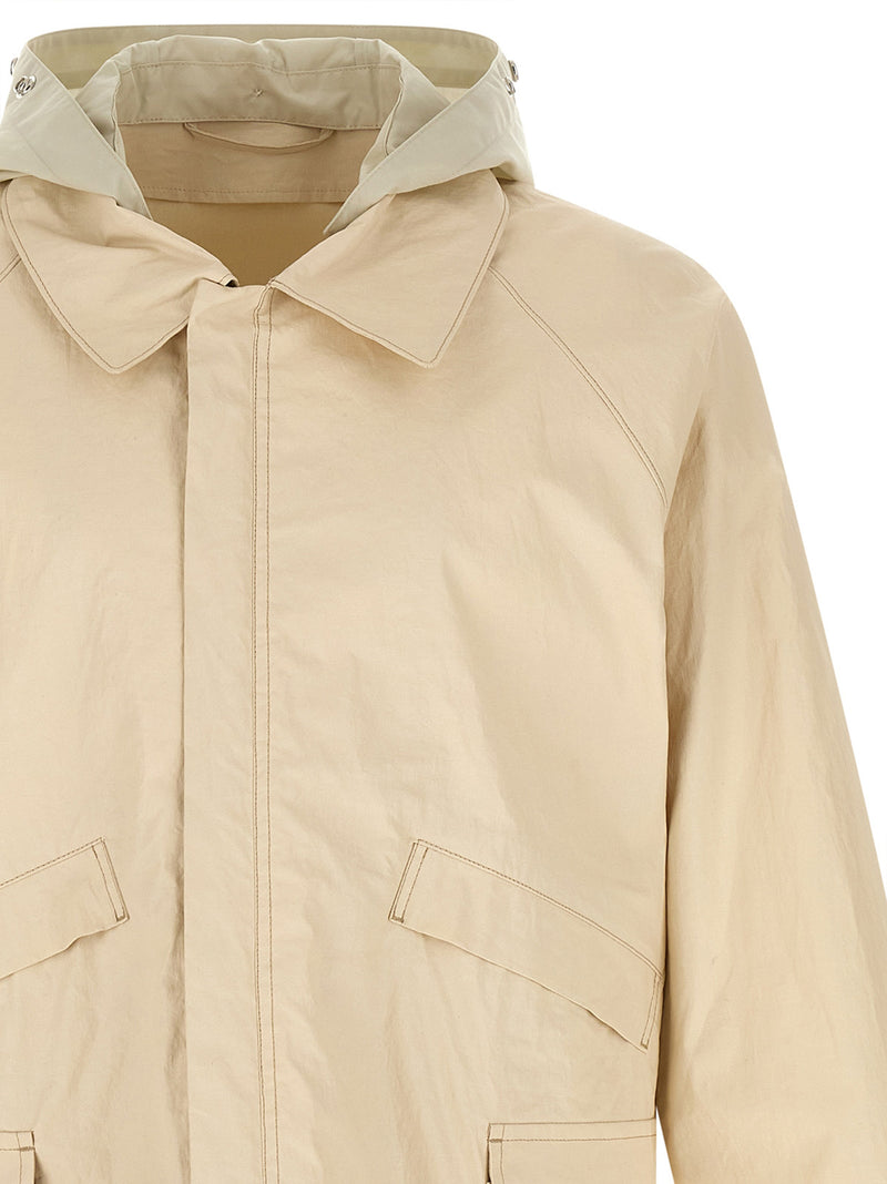 Lemaire Beige Linen Shell Jacket - Waterproof & Stylish