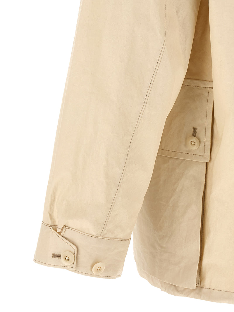 Lemaire Beige Linen Shell Jacket - Waterproof & Stylish