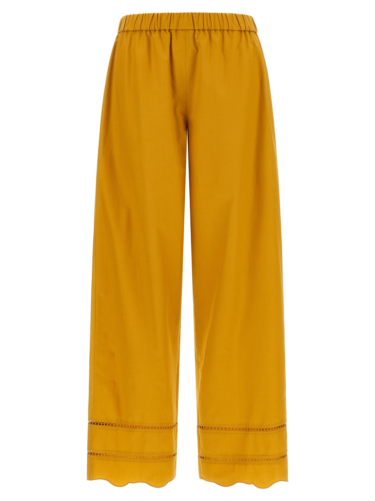 Pantalon décontracté bicolore en coton Fabiana Filippi