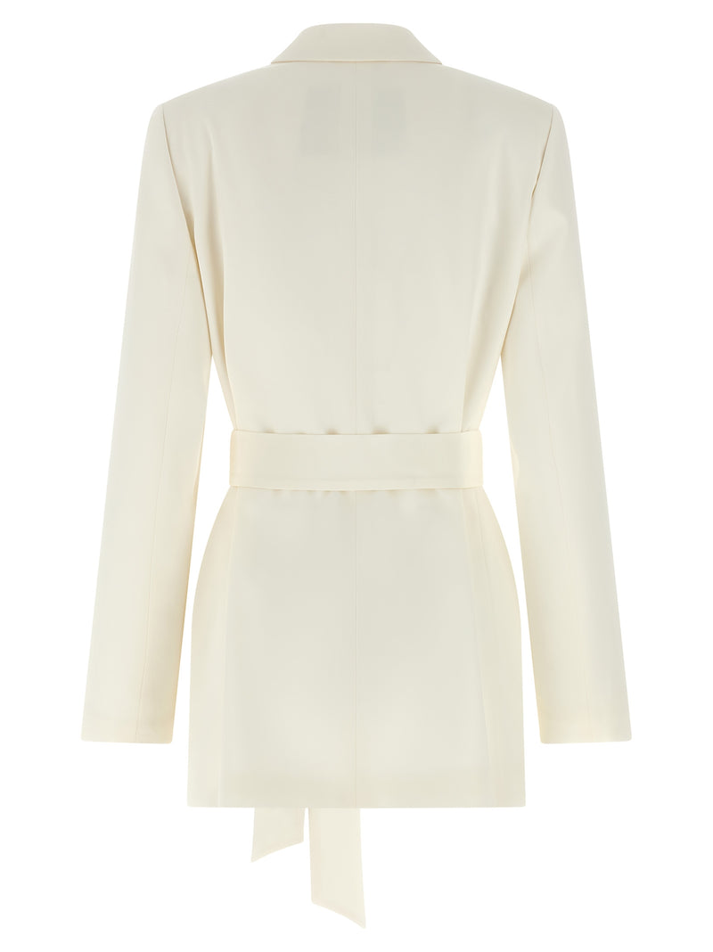 Kiton White Silk Blazer - Elegant Double-Breasted Design