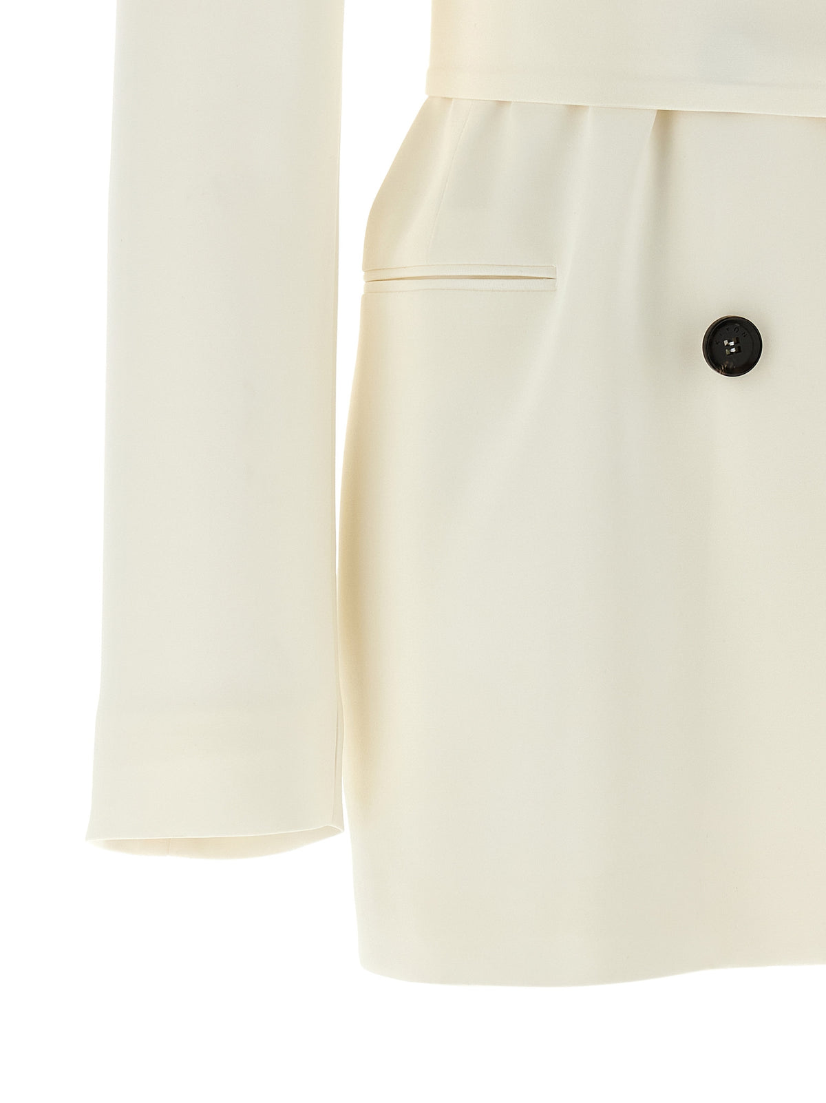 Kiton White Silk Blazer