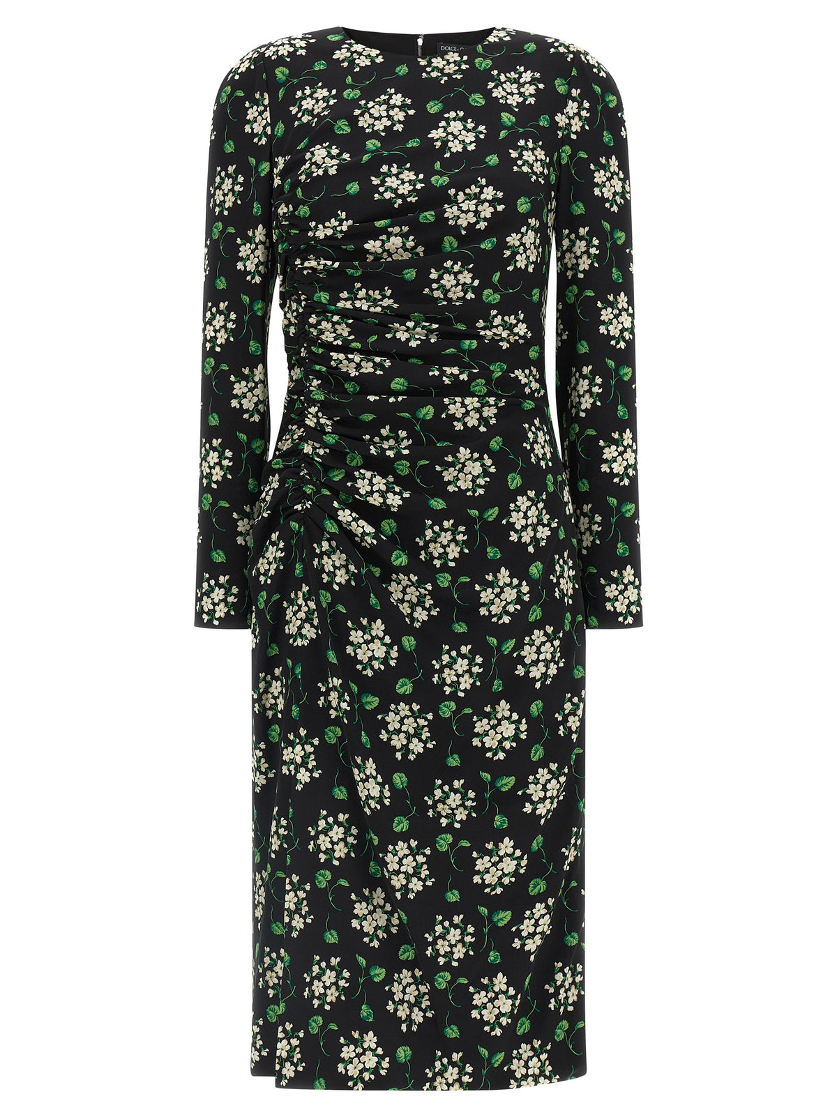 Dolce & Gabbana Black Synthetic Midi Dress - Elegance Redefined