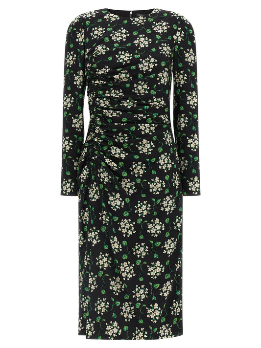 Dolce & Gabbana Black Synthetic Midi Dress - Elegance Redefined