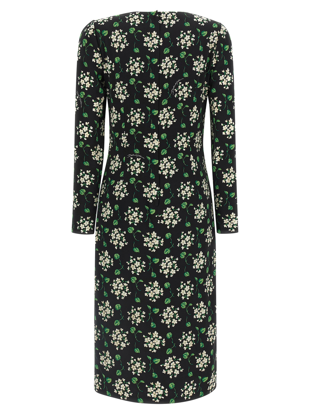Dolce & Gabbana Black Synthetic Midi Dress - Elegance Redefined