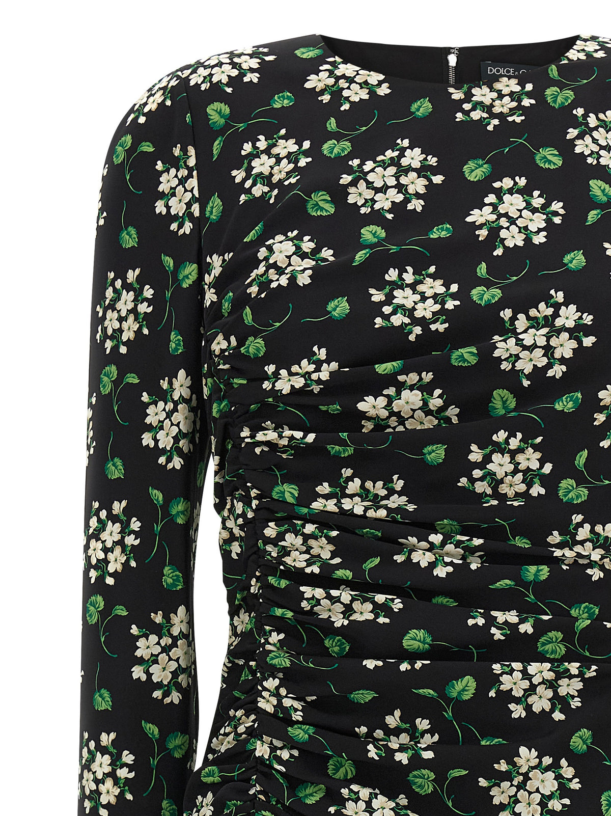 Dolce & Gabbana Black Synthetic Midi Dress - Elegance Redefined