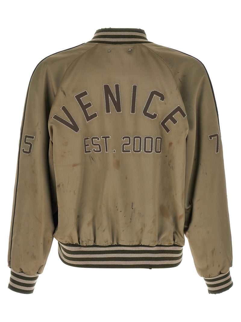 Blouson aviateur bicolore en acétate Golden Goose