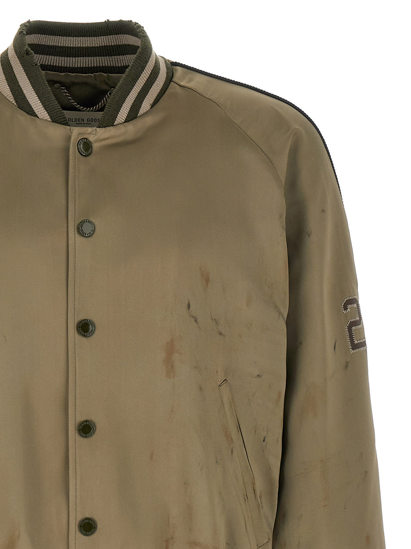Blouson aviateur bicolore en acétate Golden Goose