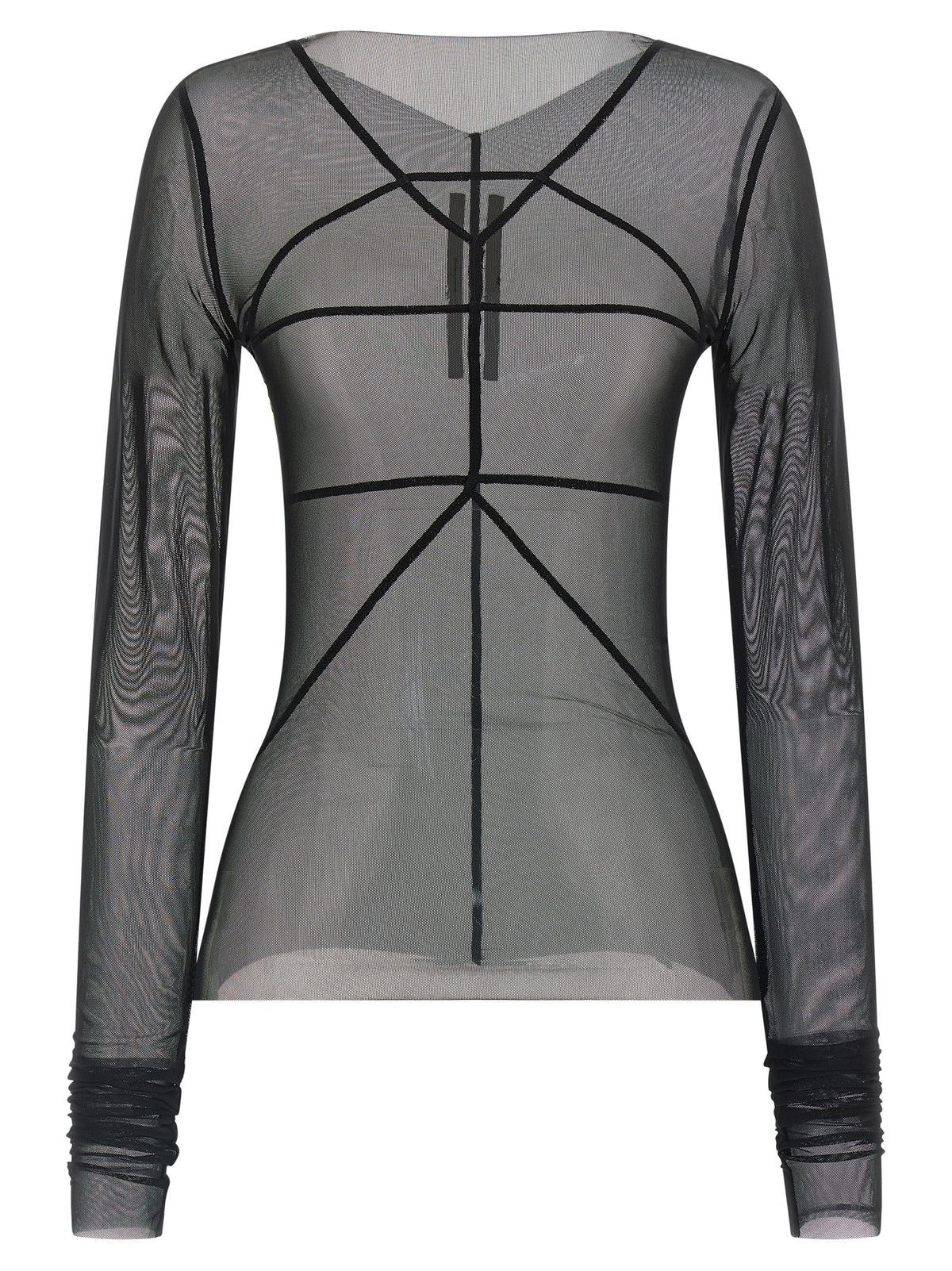 Rick Owens Temple Top Black Nylon Cardigan