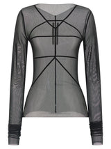Rick Owens Temple Top Black Nylon Cardigan