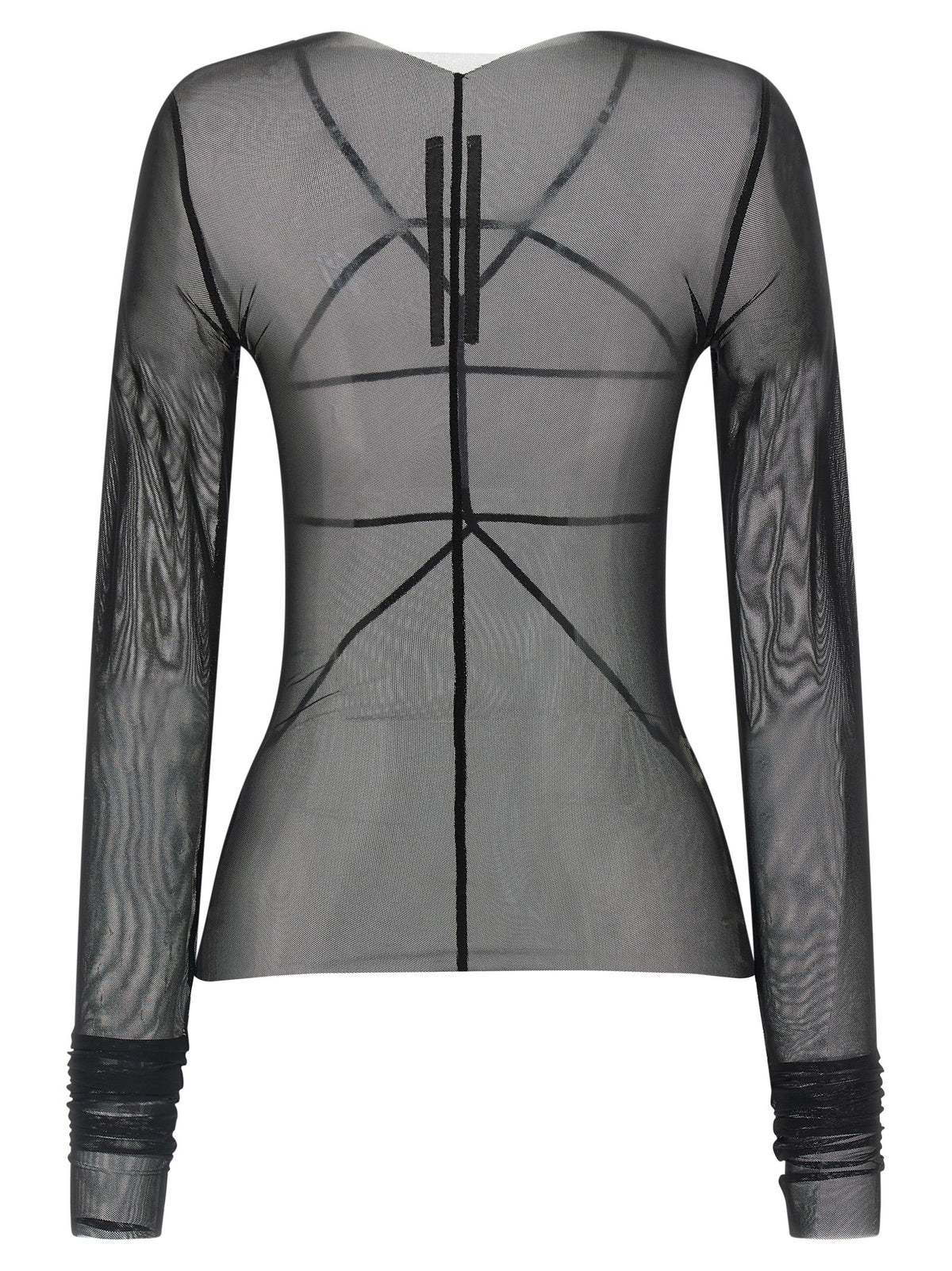 Rick Owens Temple Top Black Nylon Cardigan