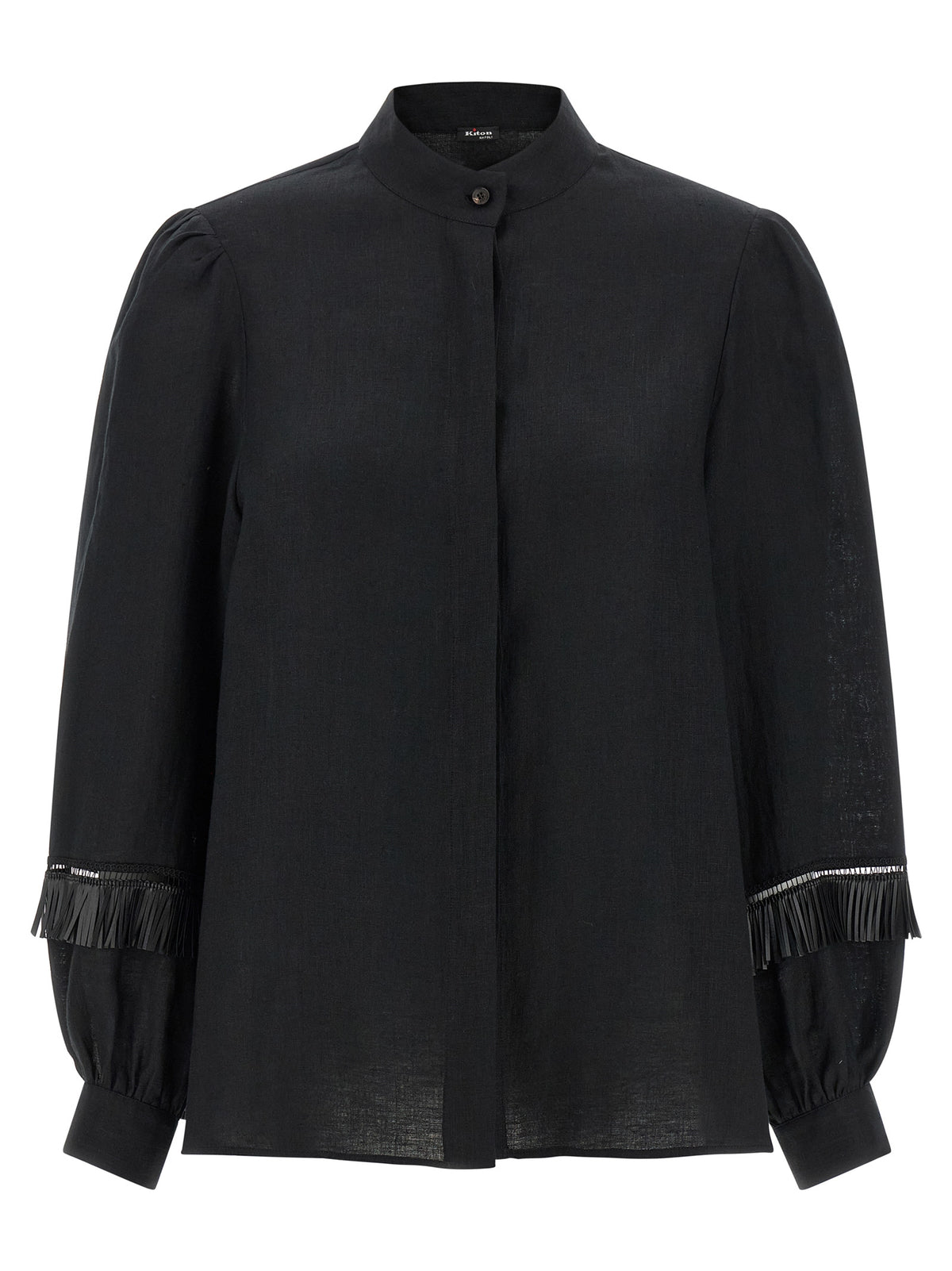 Chemisier en lin noir Kiton