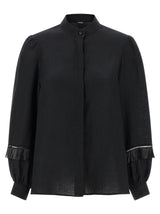 Chemisier en lin noir Kiton