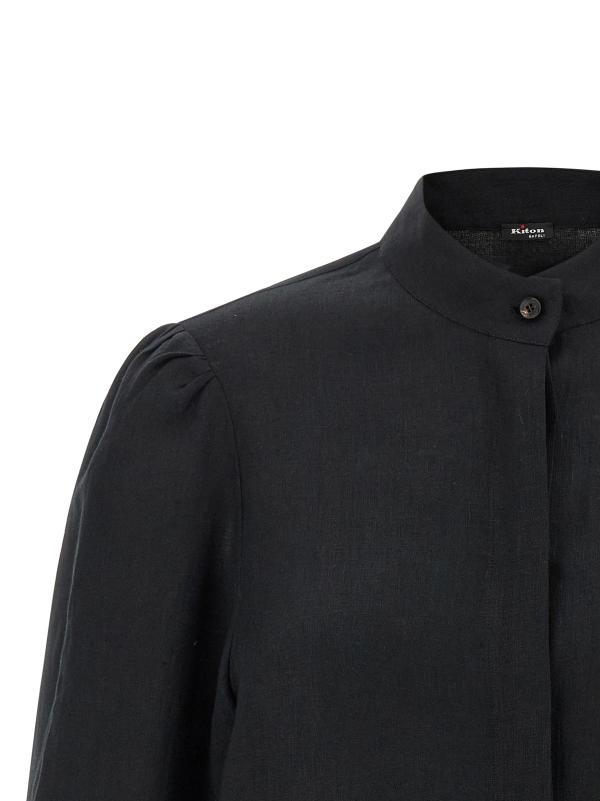 Chemisier en lin noir Kiton