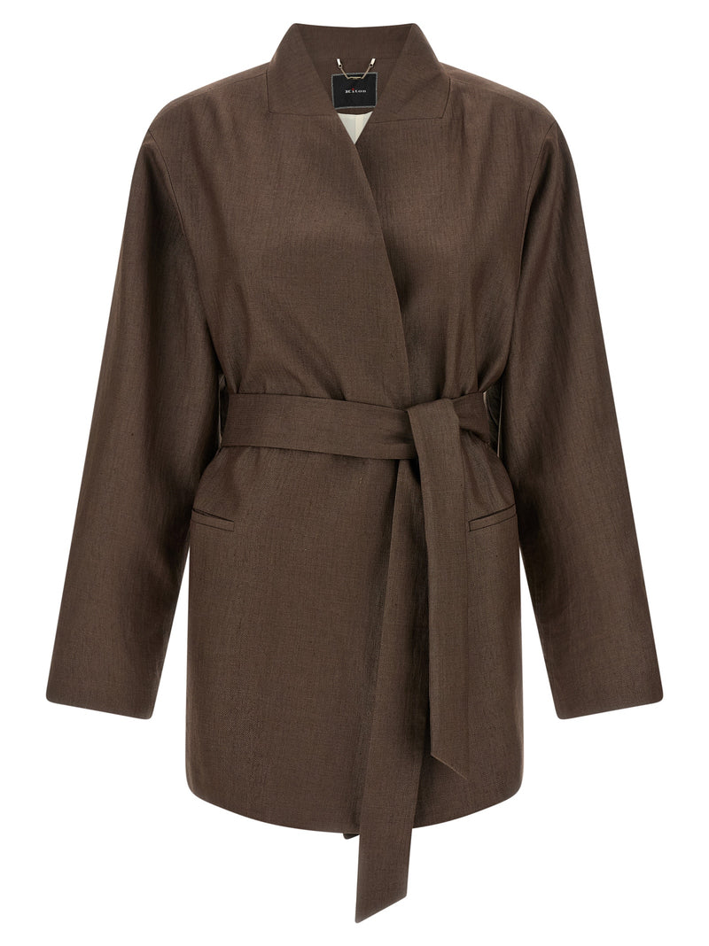Kiton Brown Polyamide Blazer for Women