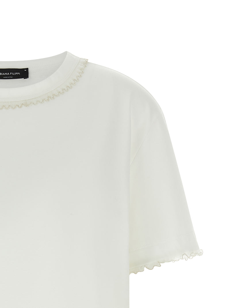 Fabiana Filippi White Cotton T-Shirt