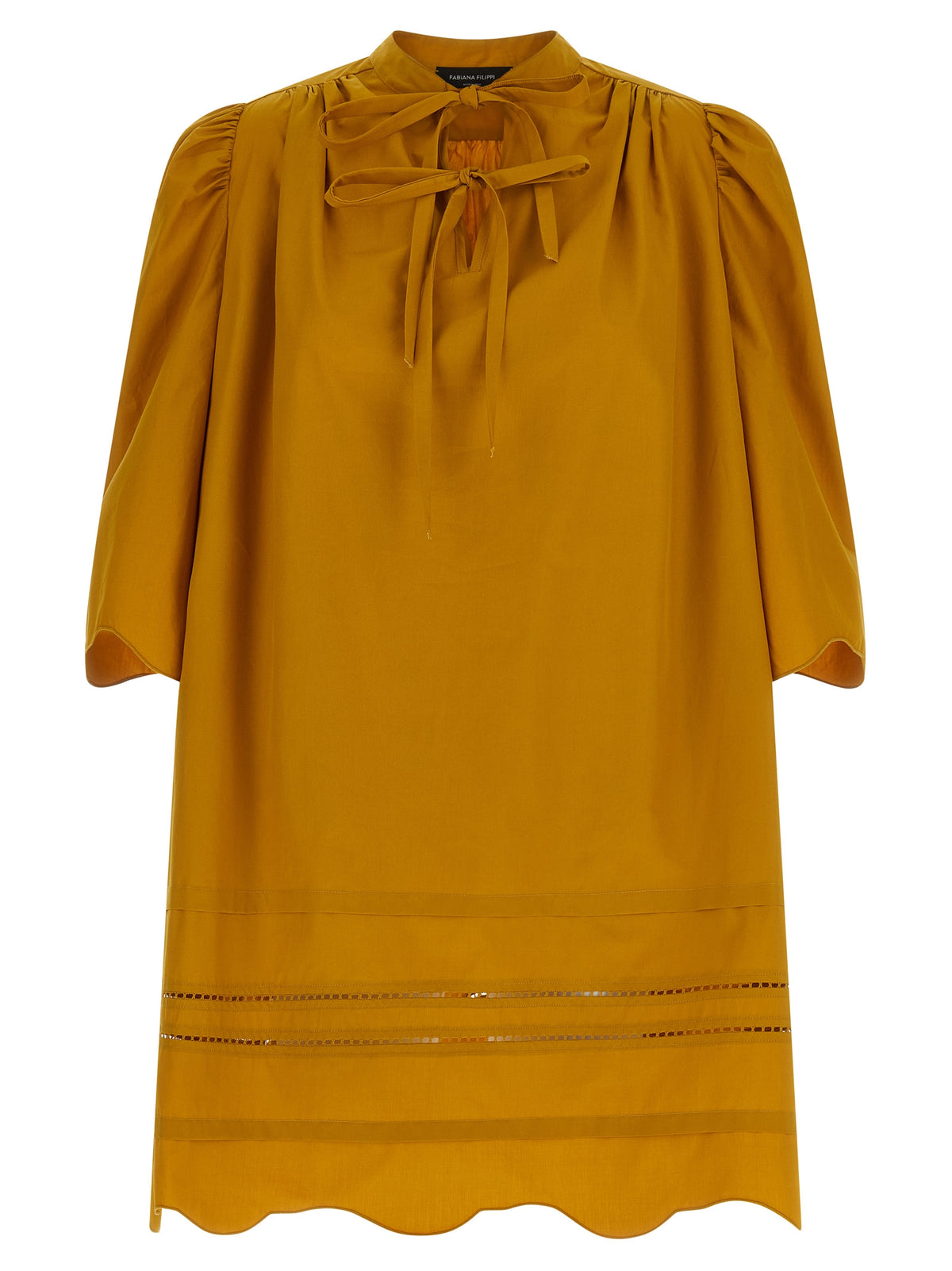 Robe courte bicolore en coton Fabiana Filippi