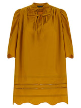 Robe courte bicolore en coton Fabiana Filippi