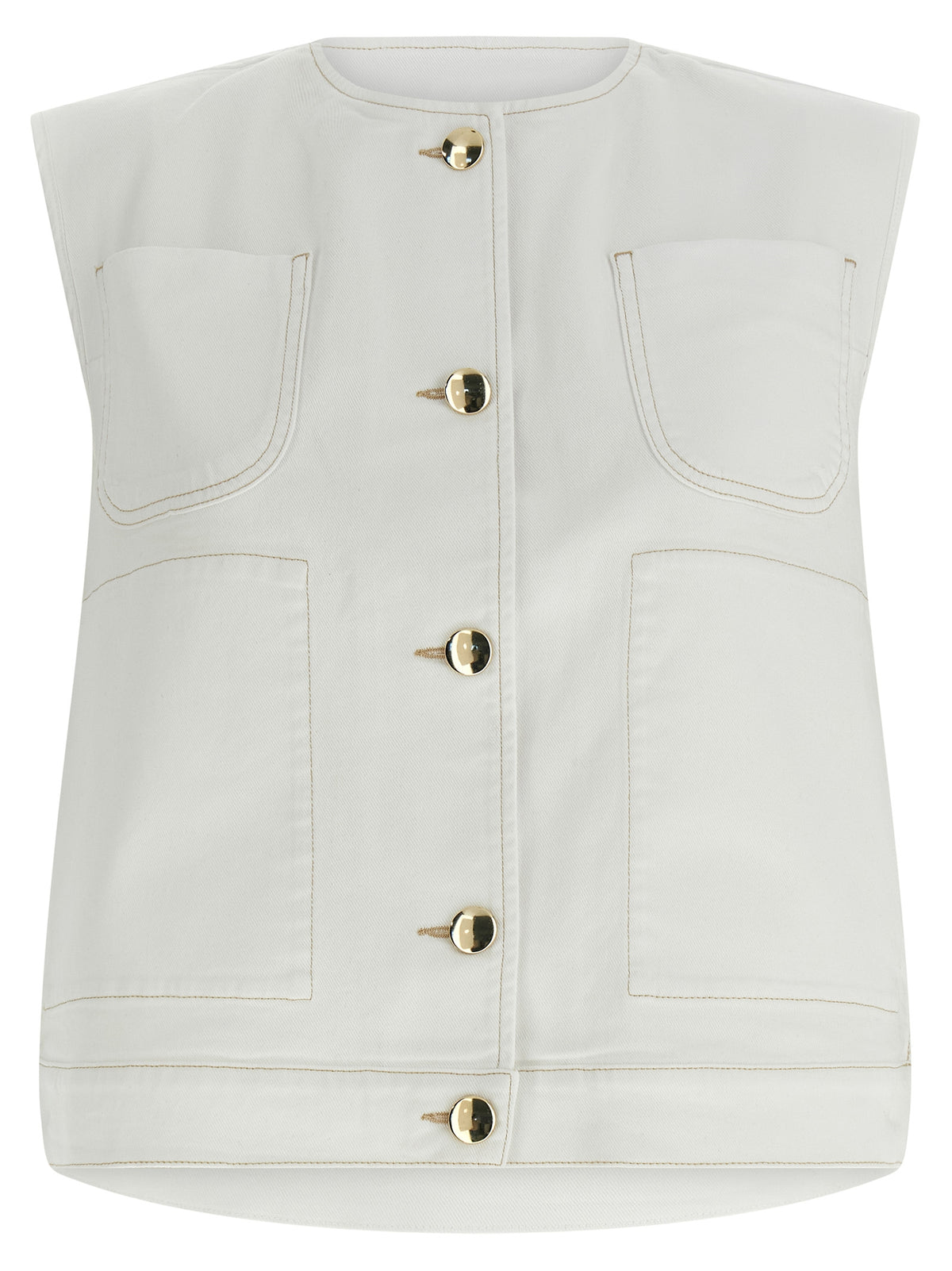 Veste sans manches Fabiana Filippi en coton blanc