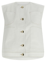 Veste sans manches Fabiana Filippi en coton blanc