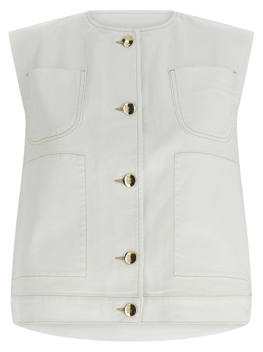 Veste sans manches Fabiana Filippi en coton blanc