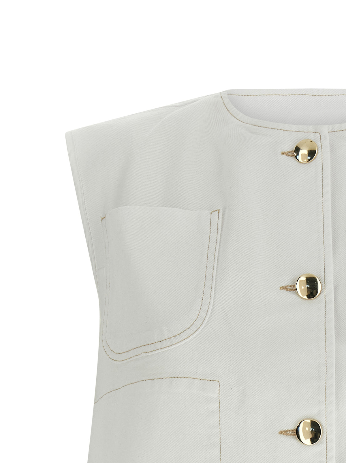 Veste sans manches Fabiana Filippi en coton blanc