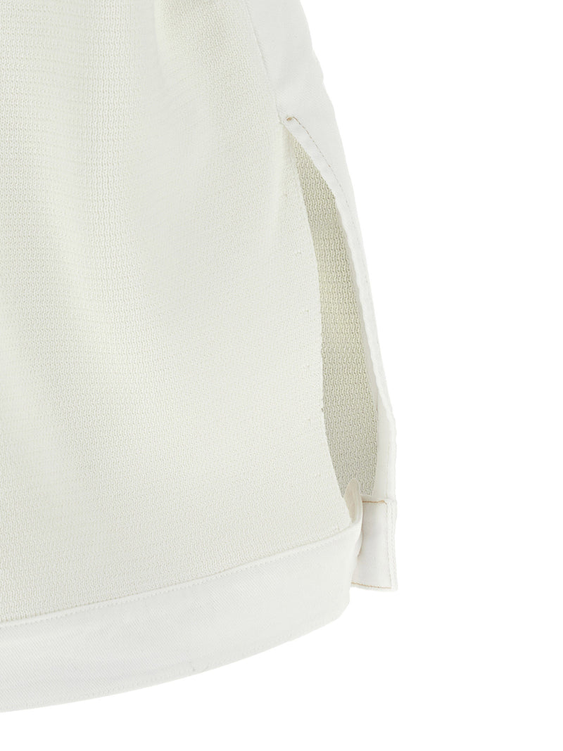 Fabiana Filippi White Cotton Sleeveless Jacket