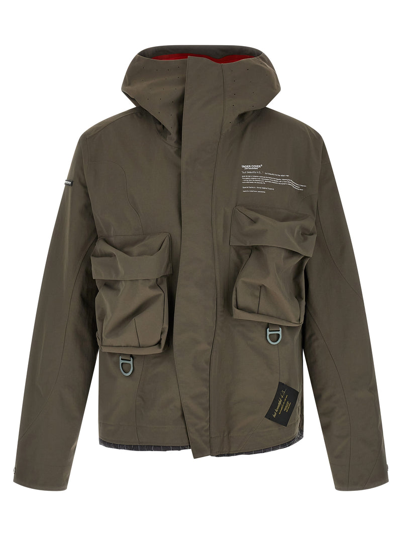 Undercover Gray Nylon Parka for Men