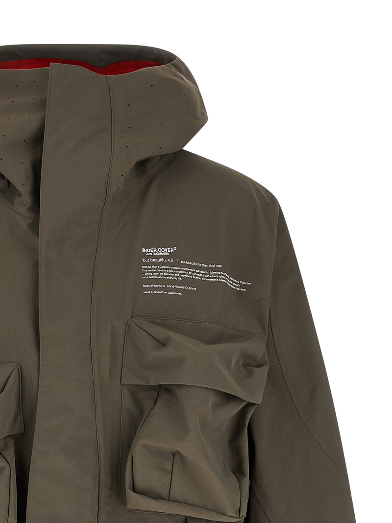 Undercover Gray Nylon Parka for Men