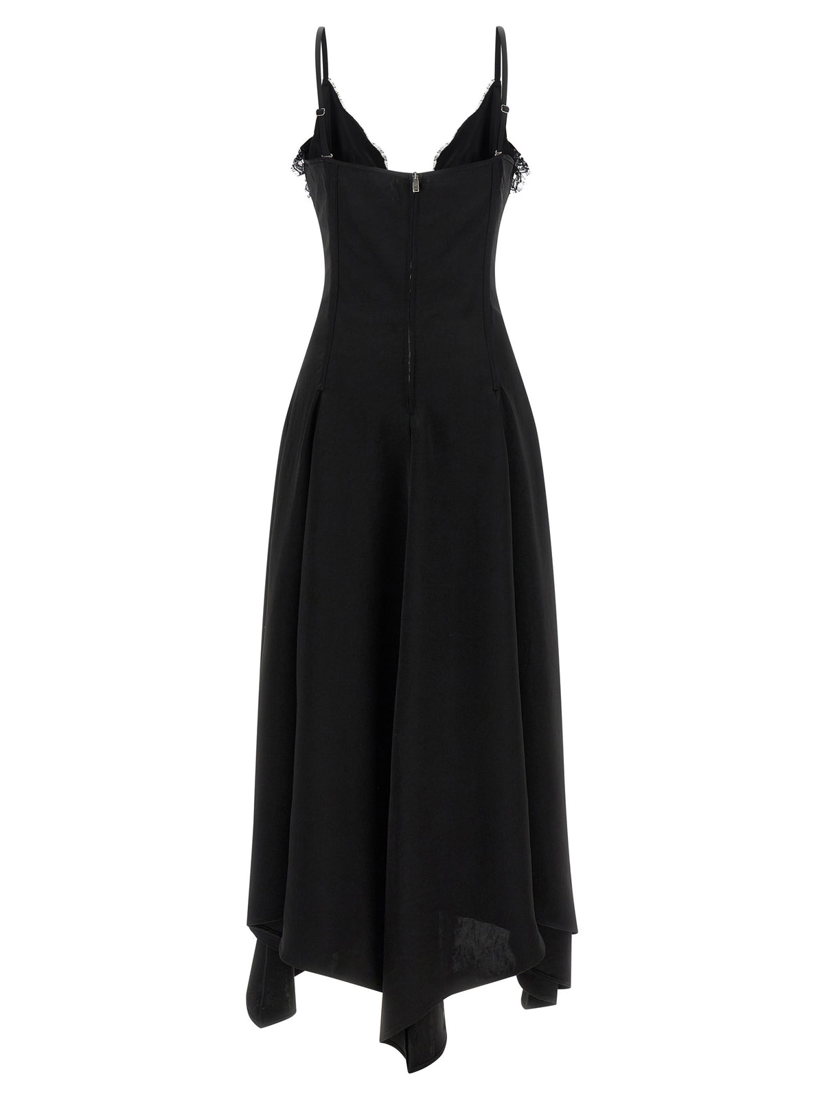 Alexander McQueen Black Acetate Long Dress