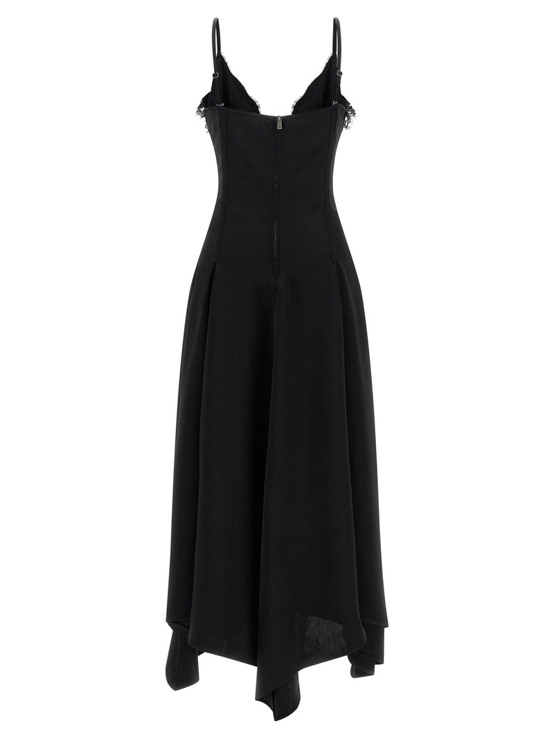 Alexander McQueen Black Acetate Long Dress