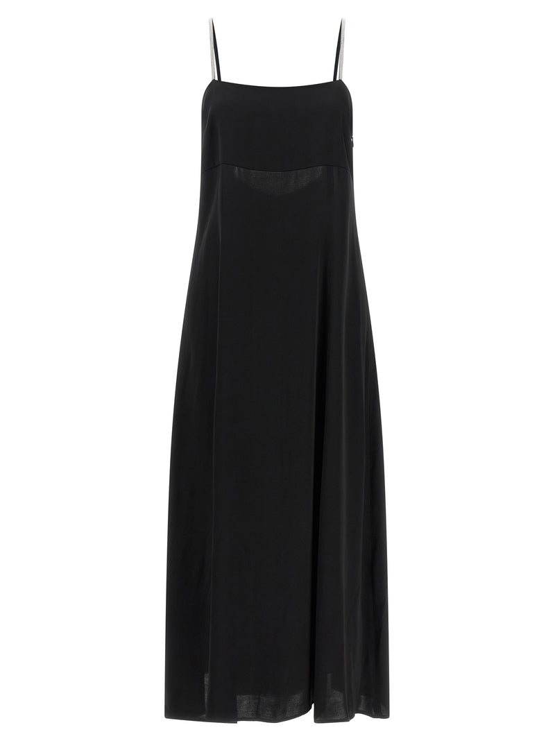 Peserico Black Viscose Long Dress
