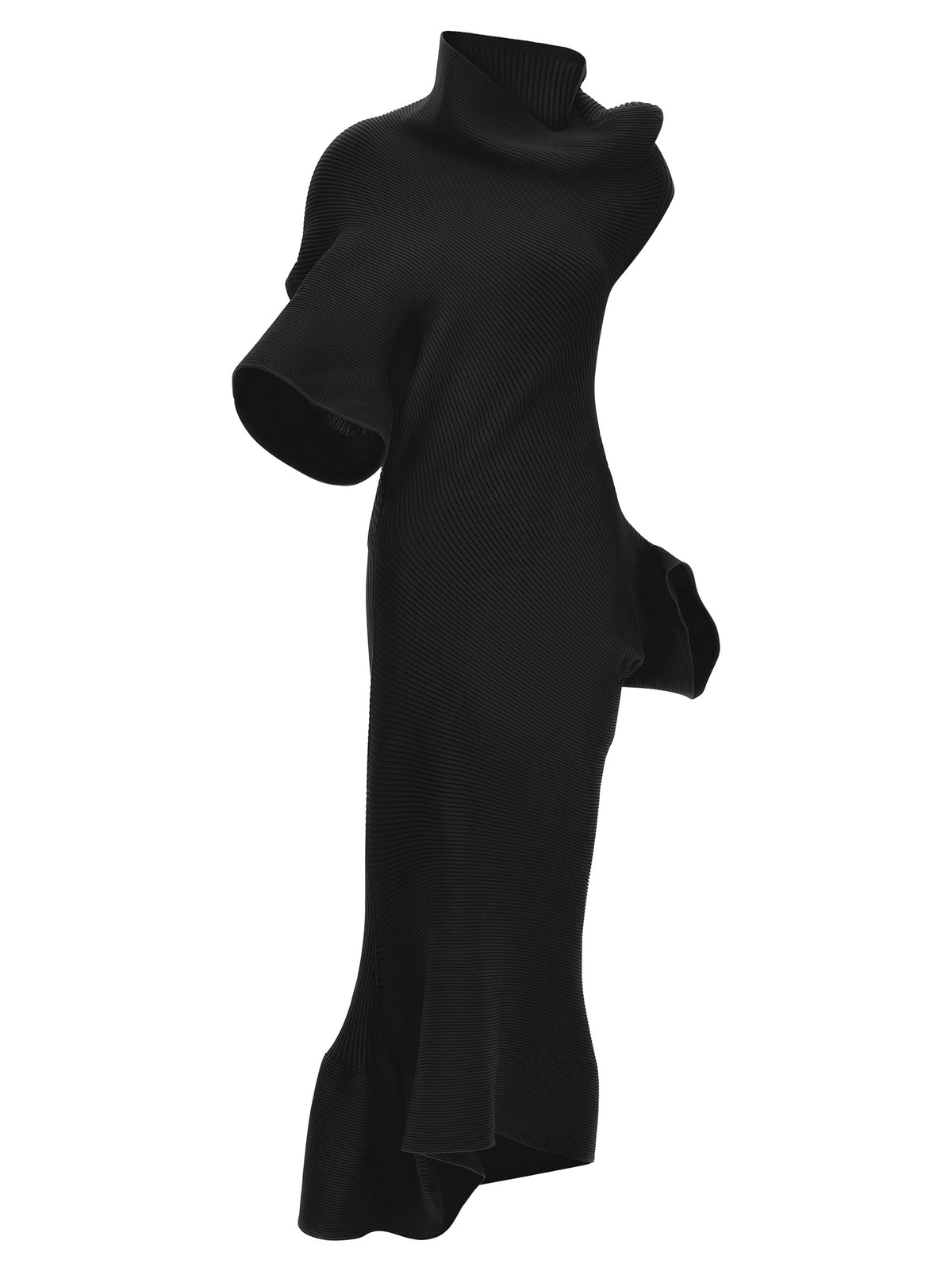 Robe midi Issey Miyake en polyester noir