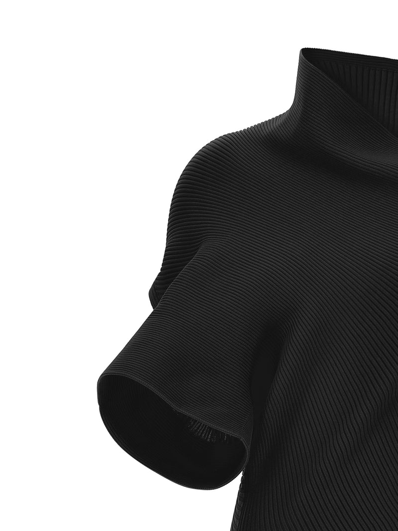 Robe midi Issey Miyake en polyester noir