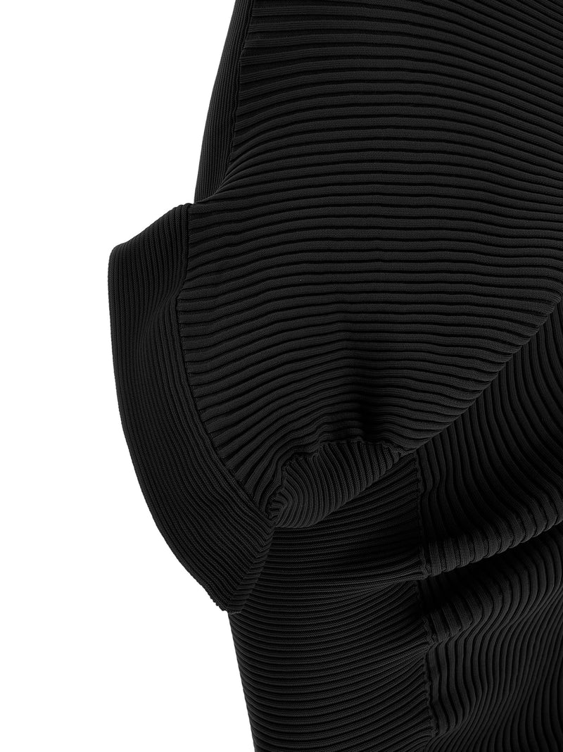 Robe midi Issey Miyake en polyester noir