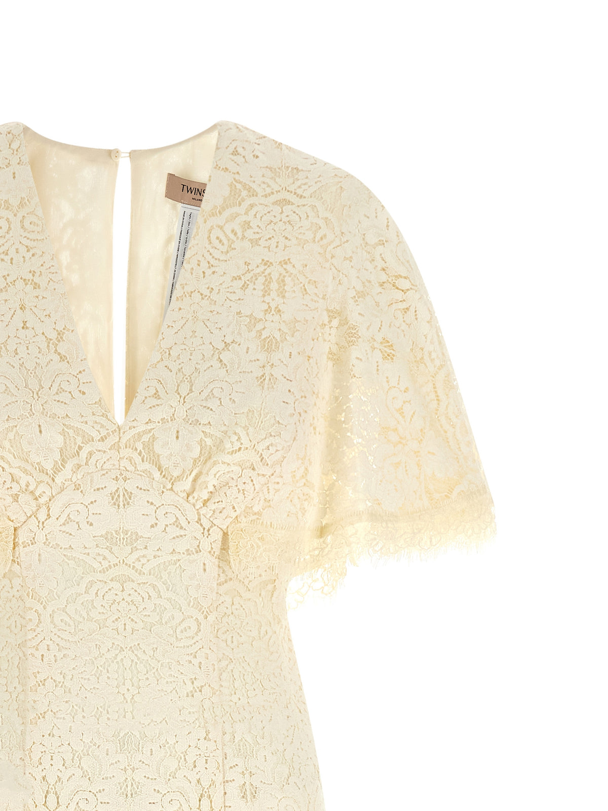 Robe Longue en Coton Blanche Twinset