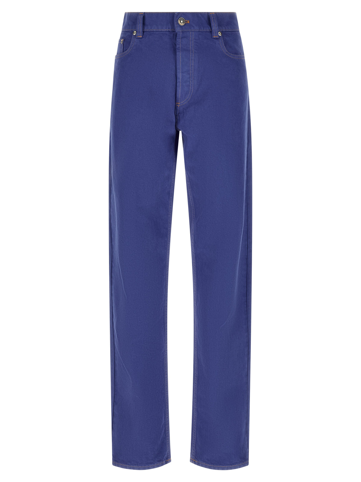 Versace Blue Cotton Straight-Leg Jeans for Women